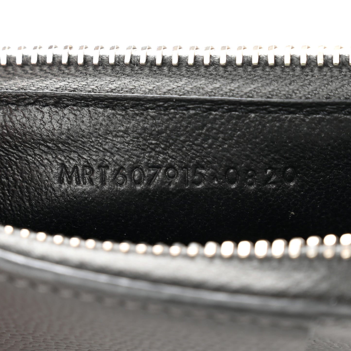 Grain De Poudre Matelasse Chevron Monogram Fragments Zippered Card Case Coal
