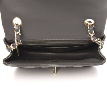 Chanel Lambskin Quilted Mini Rectangular Flap Grey 5 of 11