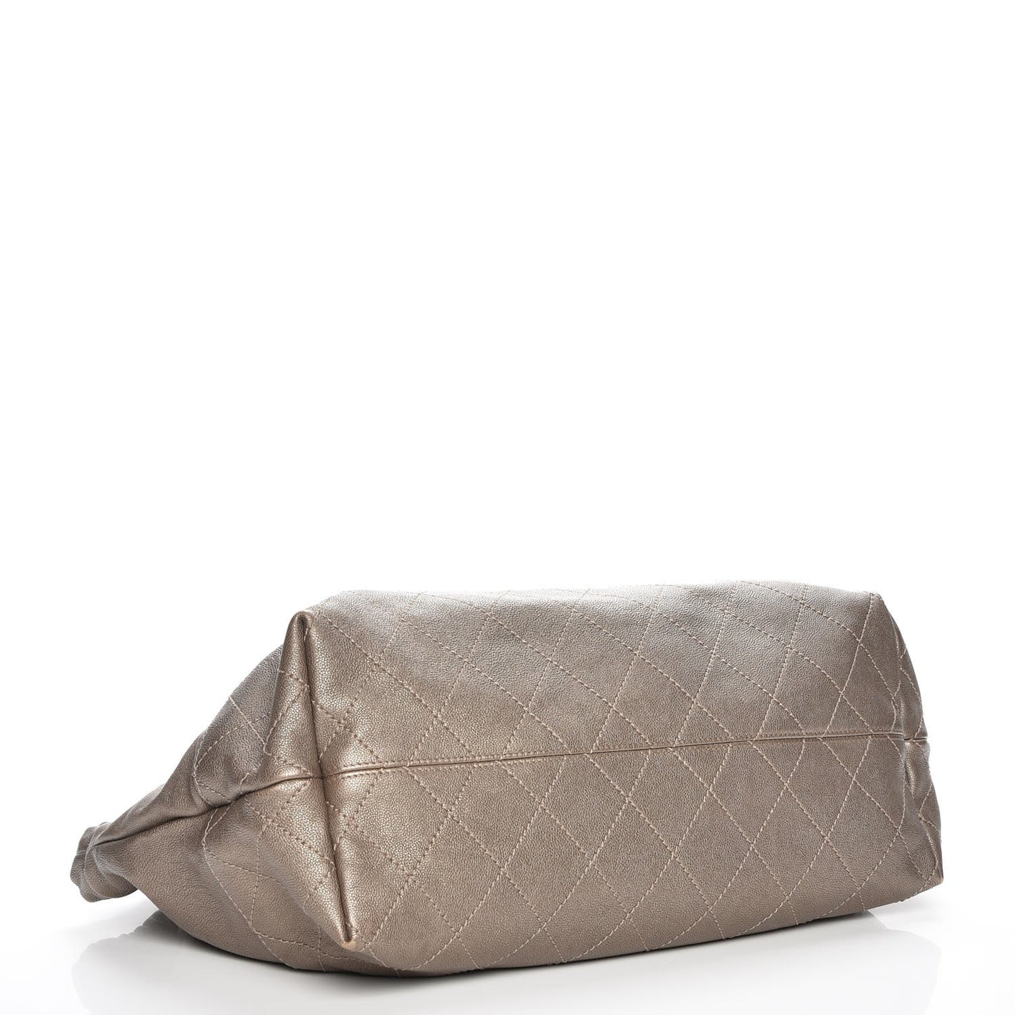 Metallic Calfskin Baby Coco Cabas Pewter