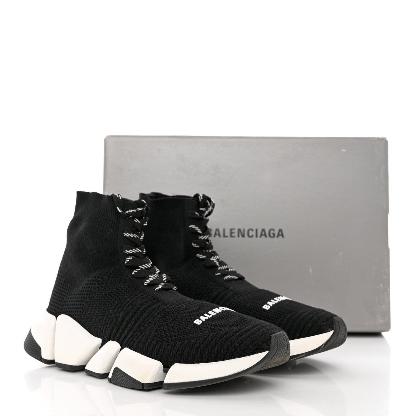 Technical 3D Recycled Knit Womens Speed 2.0 Lace Up Sneakers 39 Black