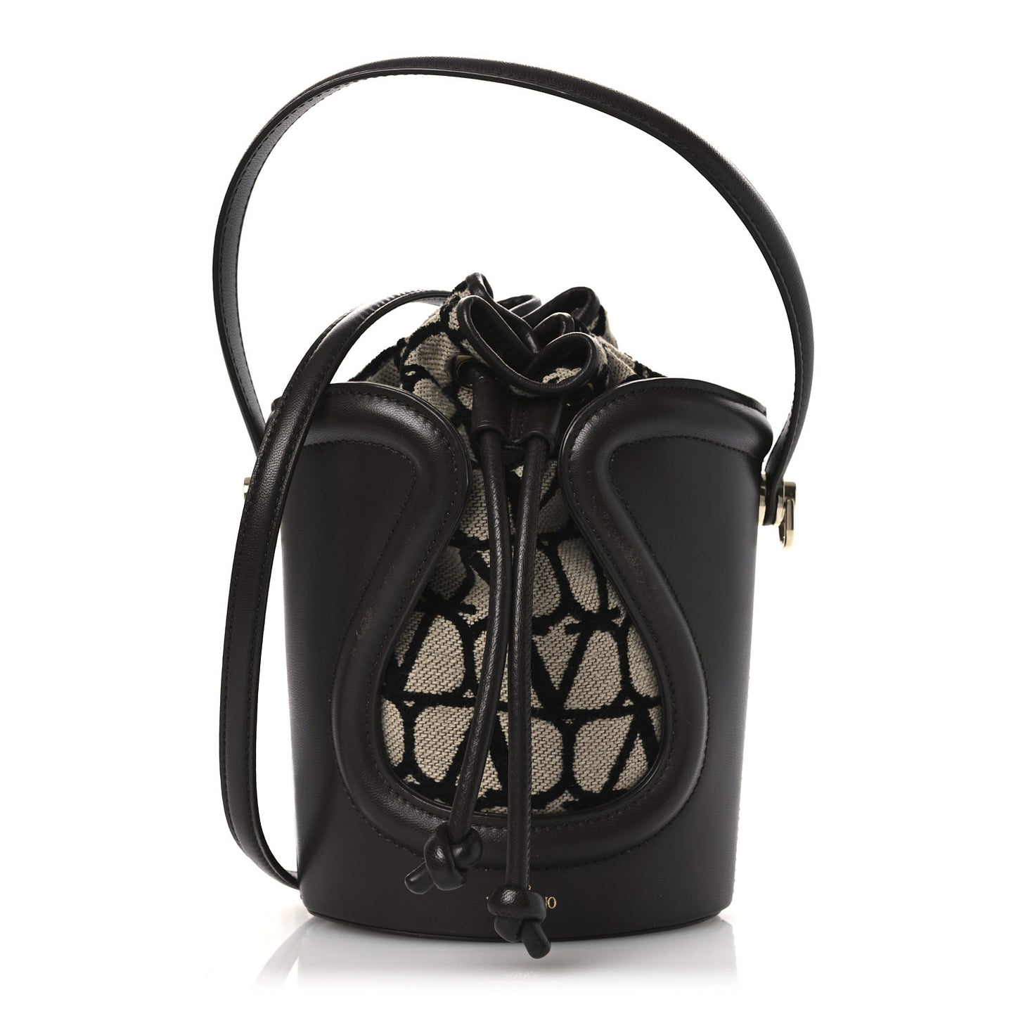 Toile Iconographe Nappa Le Cinquième Bucket Bag Naturale Black Fondant