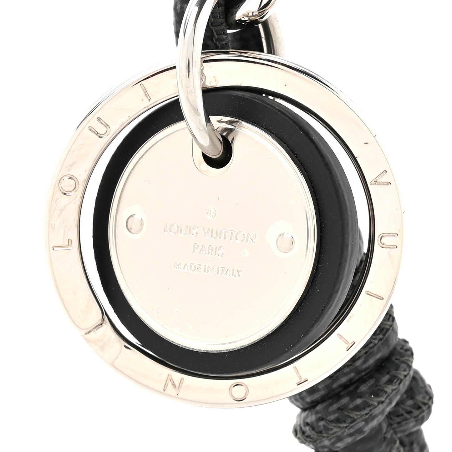 Palladium Damier Graphite Rope Bag Charm Key Holder