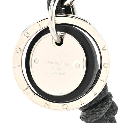 Louis Vuitton Palladium Damier Graphite Rope Bag Charm Key Holder 3 of 4