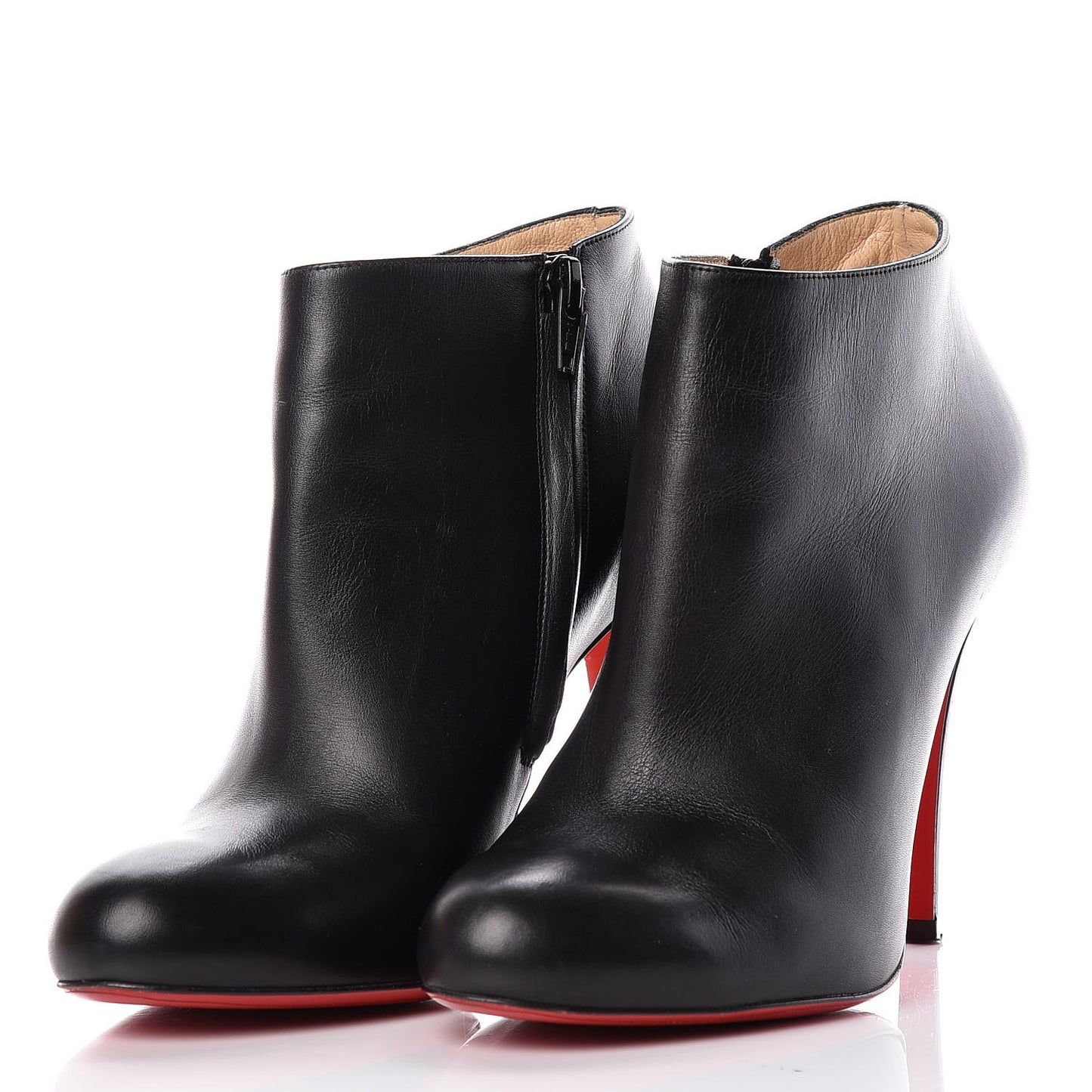 Calfskin Belle 100 Ankle Boots 37.5 Black