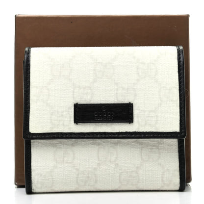 Gucci GG Plus Monogram Joy French Flap Wallet White Black 8 of 8