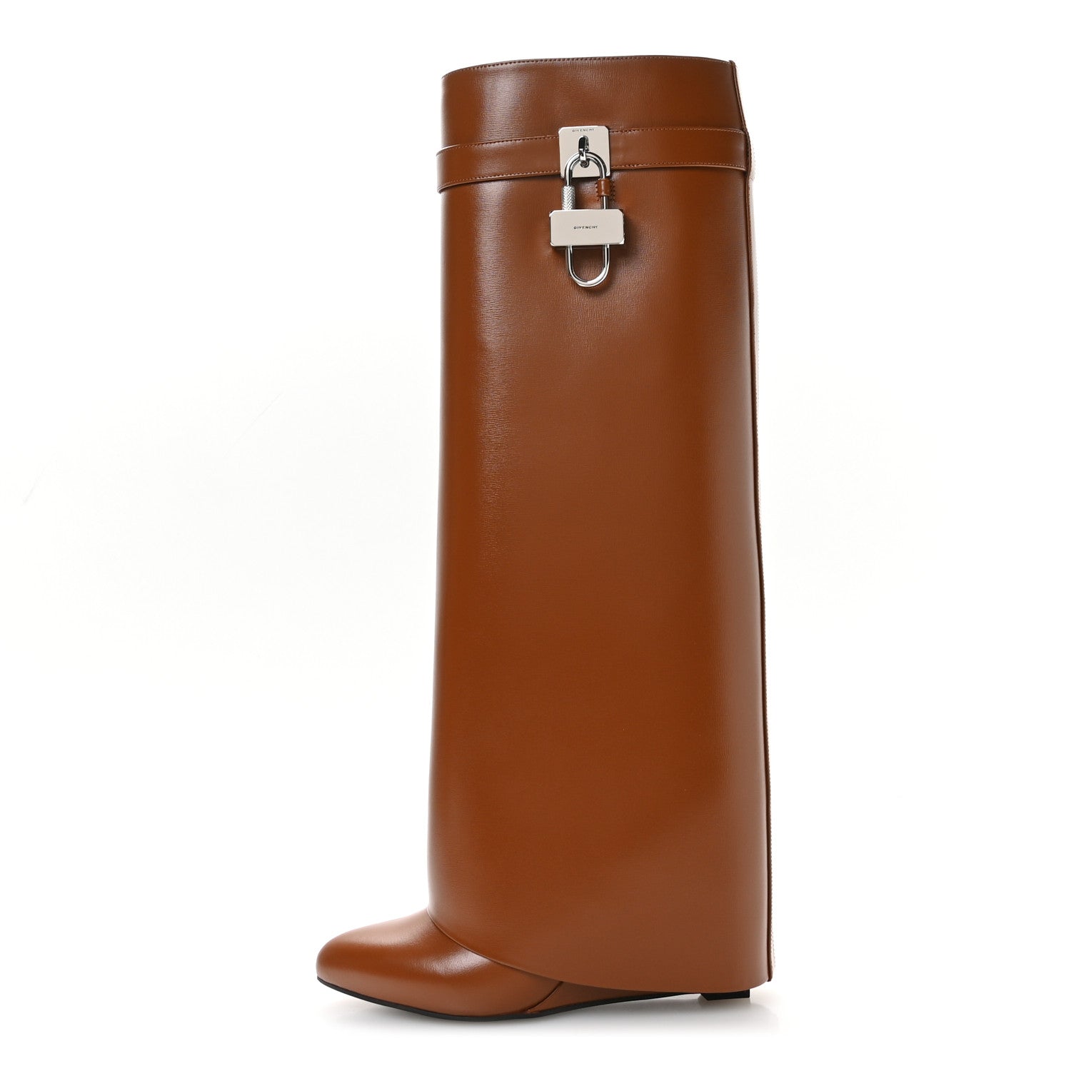 Givenchy Calfskin Shark Lock Pant Boots 39 Tan 1 of 8