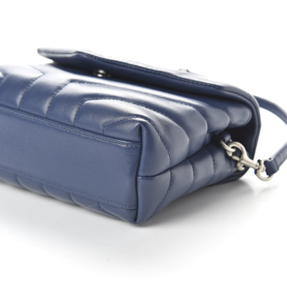 Saint Laurent Calfskin Y Quilted Monogram Toy Loulou Chain Satchel Denim 7 of 9