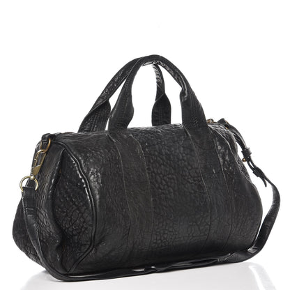 Alexander Wang Pebbled Lambskin Rocco Black Antique Brass Hardware 4 of 15