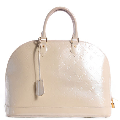 Louis Vuitton Vernis Alma GM Blanc Corail 1 of 8