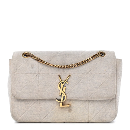 Saint Laurent Jersey Wool Patchwork Monogram Medium Jamie Grey 1 of 13