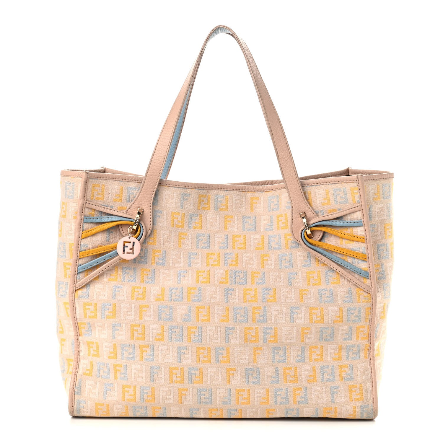 Fendi Zucchino Vitello Shopping Tote Beige Pastel Cipria 1 of 18