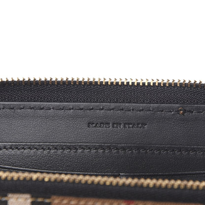 Burberry Vintage Check Elmore Zip Around Wallet Black 6 of 7