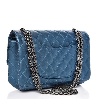 Chanel Metallic Sheepskin Quilted 2.55 Reissue 225 Flap Blue 2 of 10