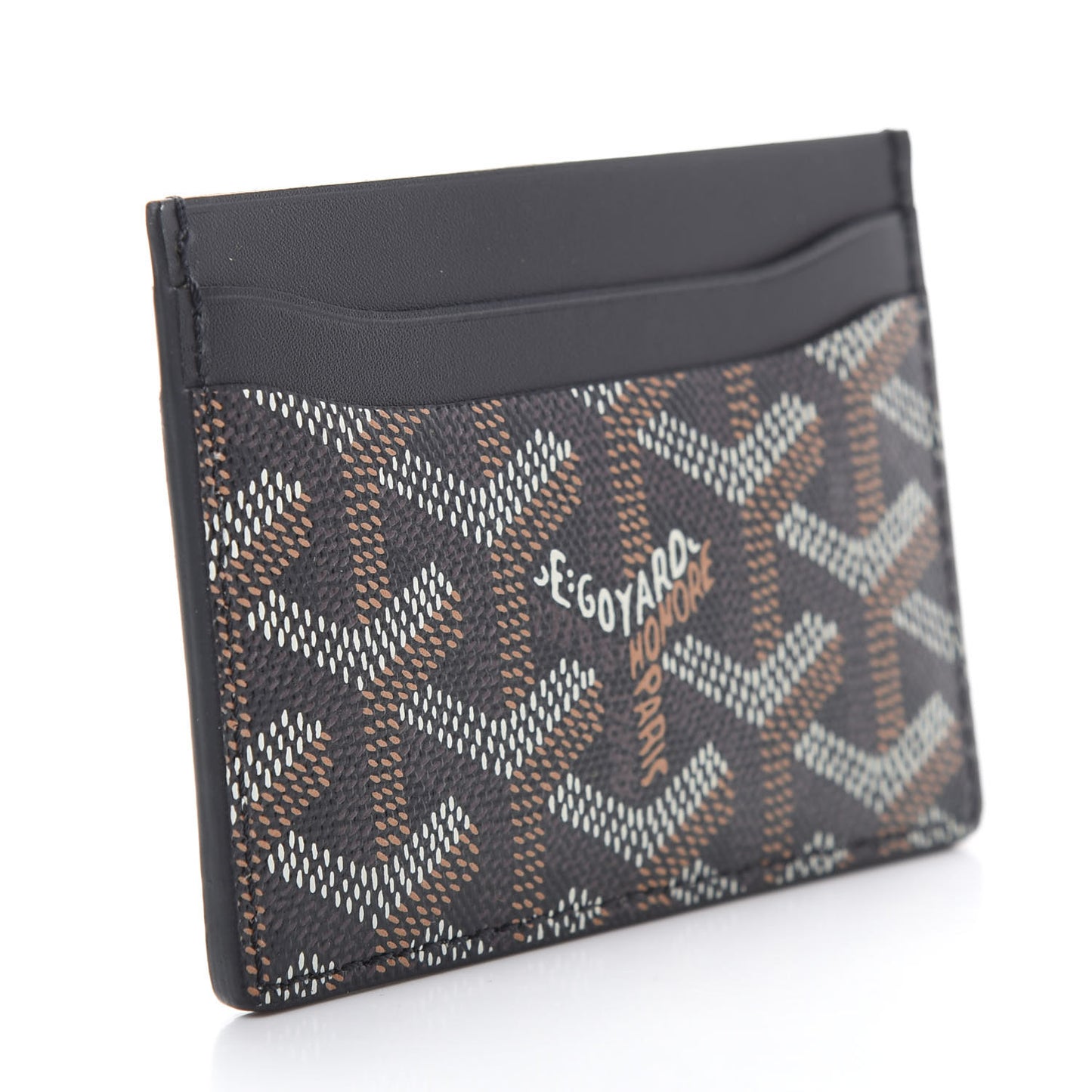 Goyardine Saint Sulpice Card Holder Black