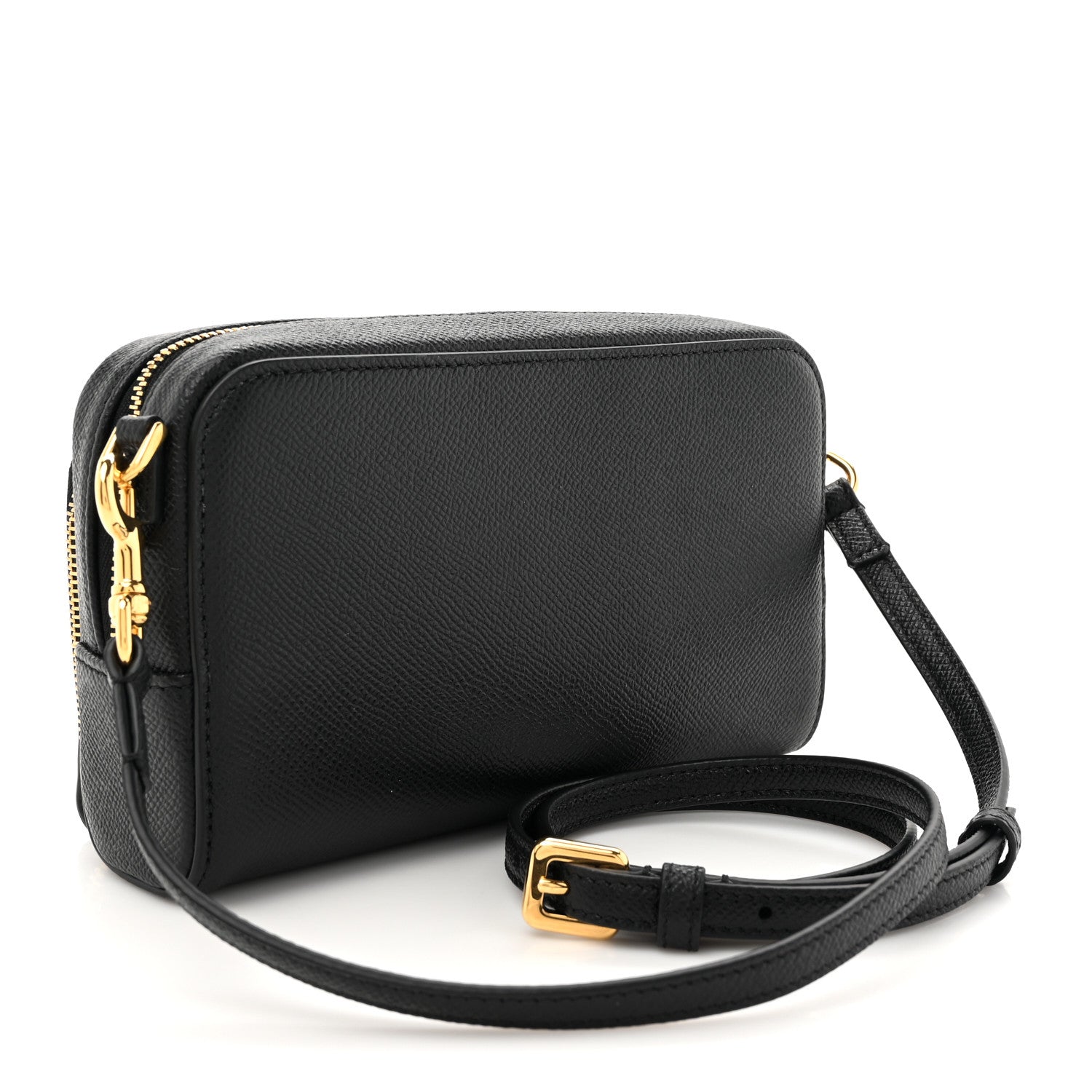 Christian Dior Grained Calfskin Caro Double Pouch Black 2 of 10