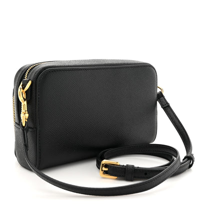 Christian Dior Grained Calfskin Caro Double Pouch Black 2 of 10