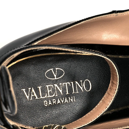 Valentino Garavani Patent Tan-Go 55/155mm Platform Sandals 39.5 Black 6 of 9