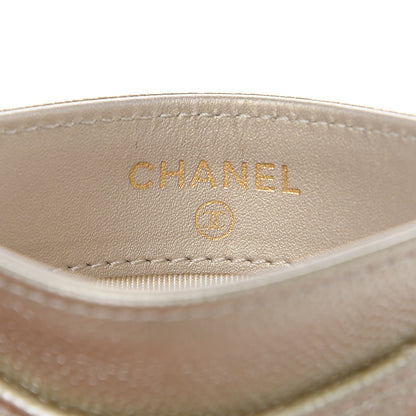 Chanel Metallic Caviar Quilted Card Holder Light Gold 6 of 9