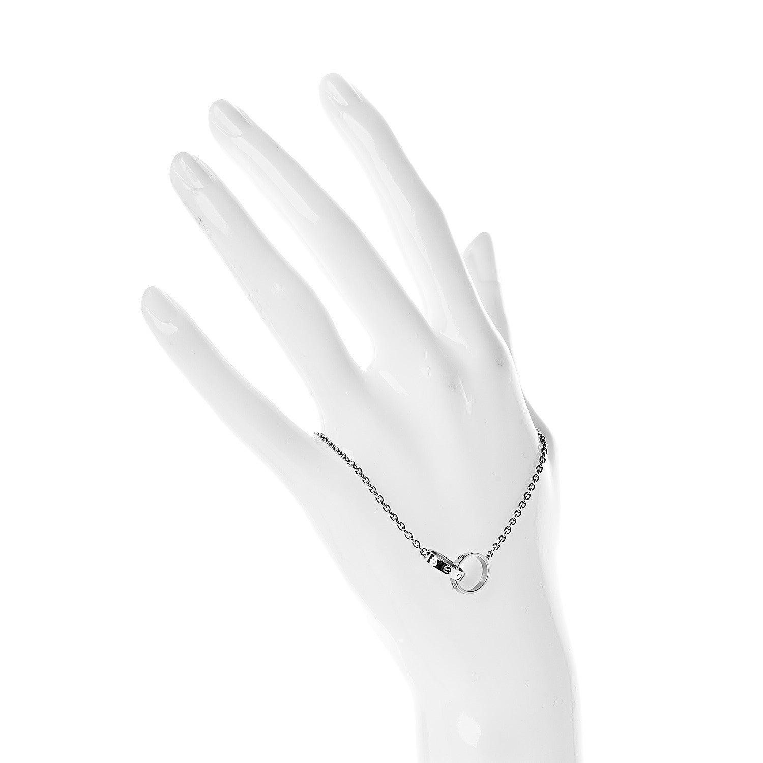 Cartier 18K White Gold Interlocking LOVE Bracelet 2 of 6