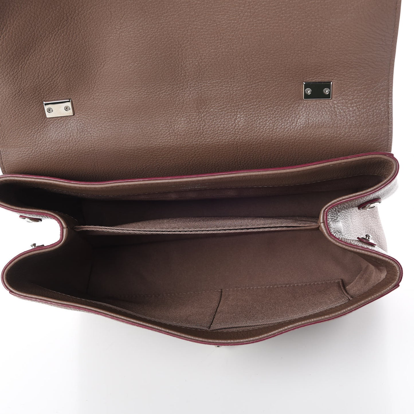 Soft Calfskin Lockme II Top Handle Taupe Glace