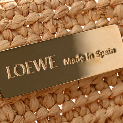 Loewe Raffia Calfskin Medium Puzzle Fold Tote Natural 6 of 12