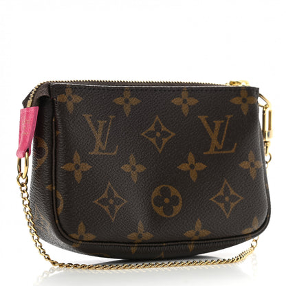 Louis Vuitton Monogram 2019 Christmas Animation Mini Courchevel Pochette Accessories Fuchsia 3 of 7