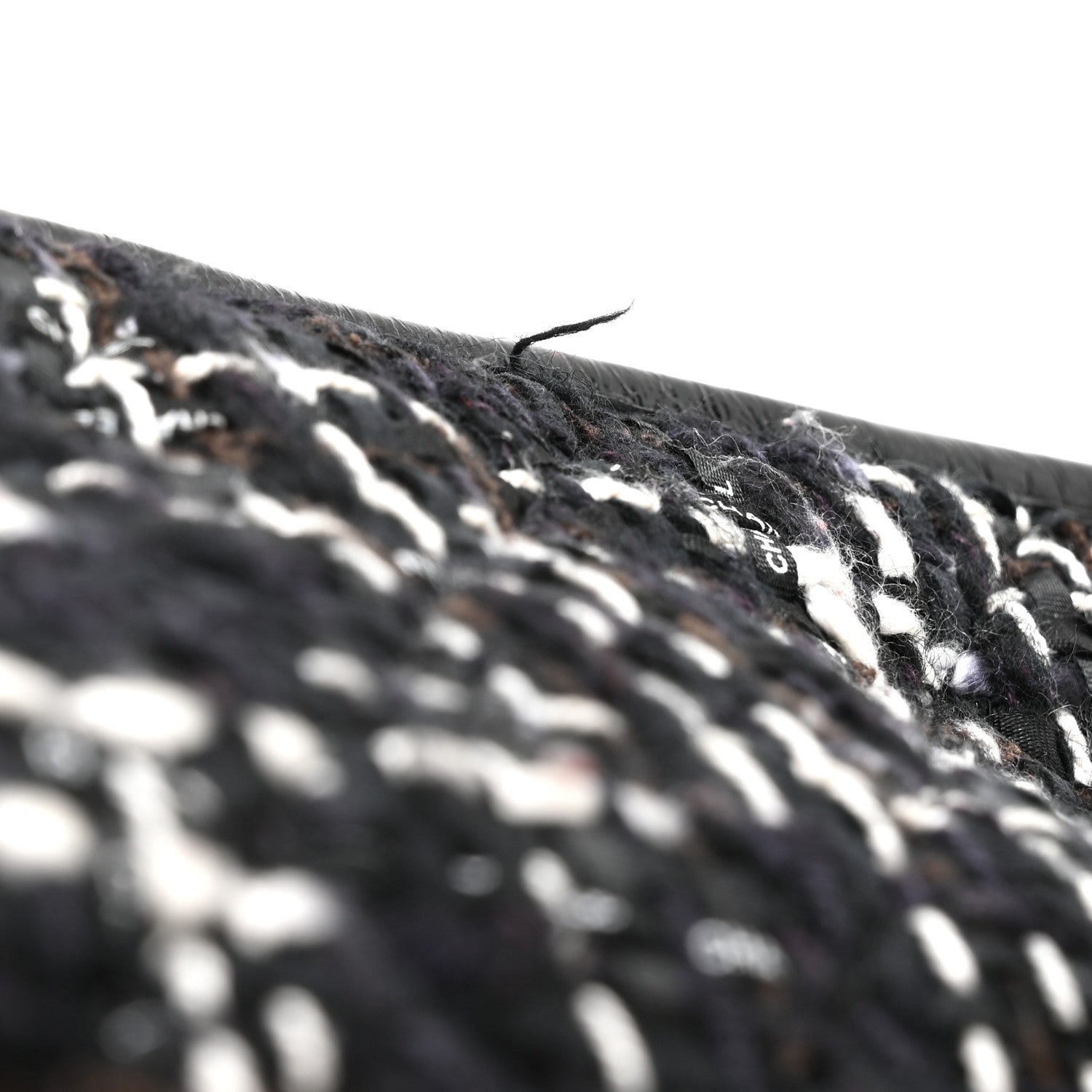 Chanel Tweed Calfskin Quilted Medium Gabrielle Hobo Black White 11 of 11