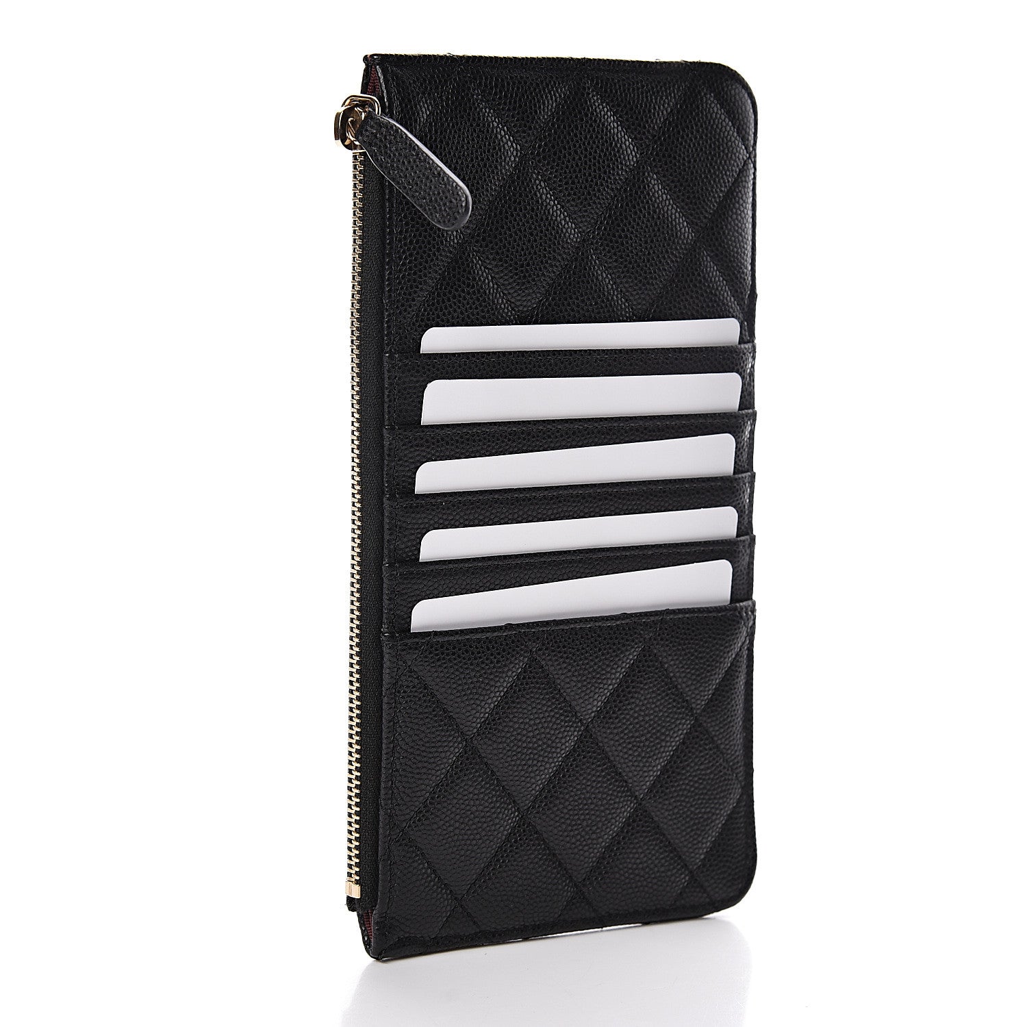 Chanel Caviar Quilted Classic Flat Wallet Pouch Black 3 of 8