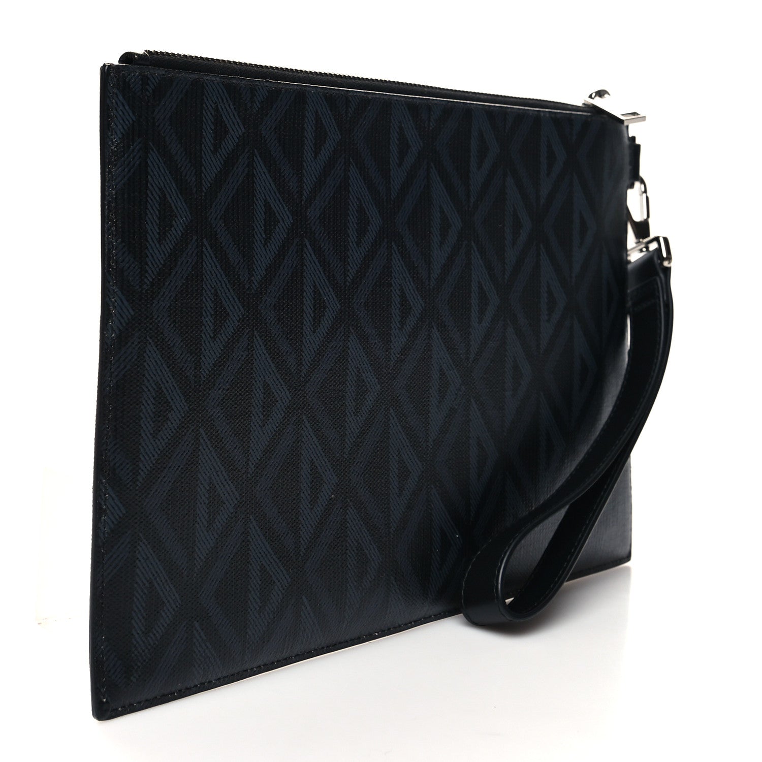 Christian Dior Coated Canvas CD Diamond Hit The Road A5 Pouch Black 3 of 10