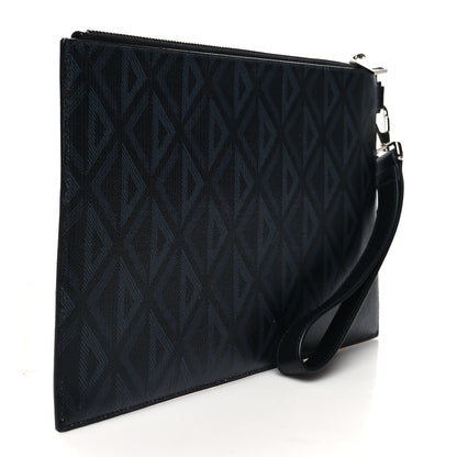 Christian Dior Coated Canvas CD Diamond Hit The Road A5 Pouch Black 3 of 10