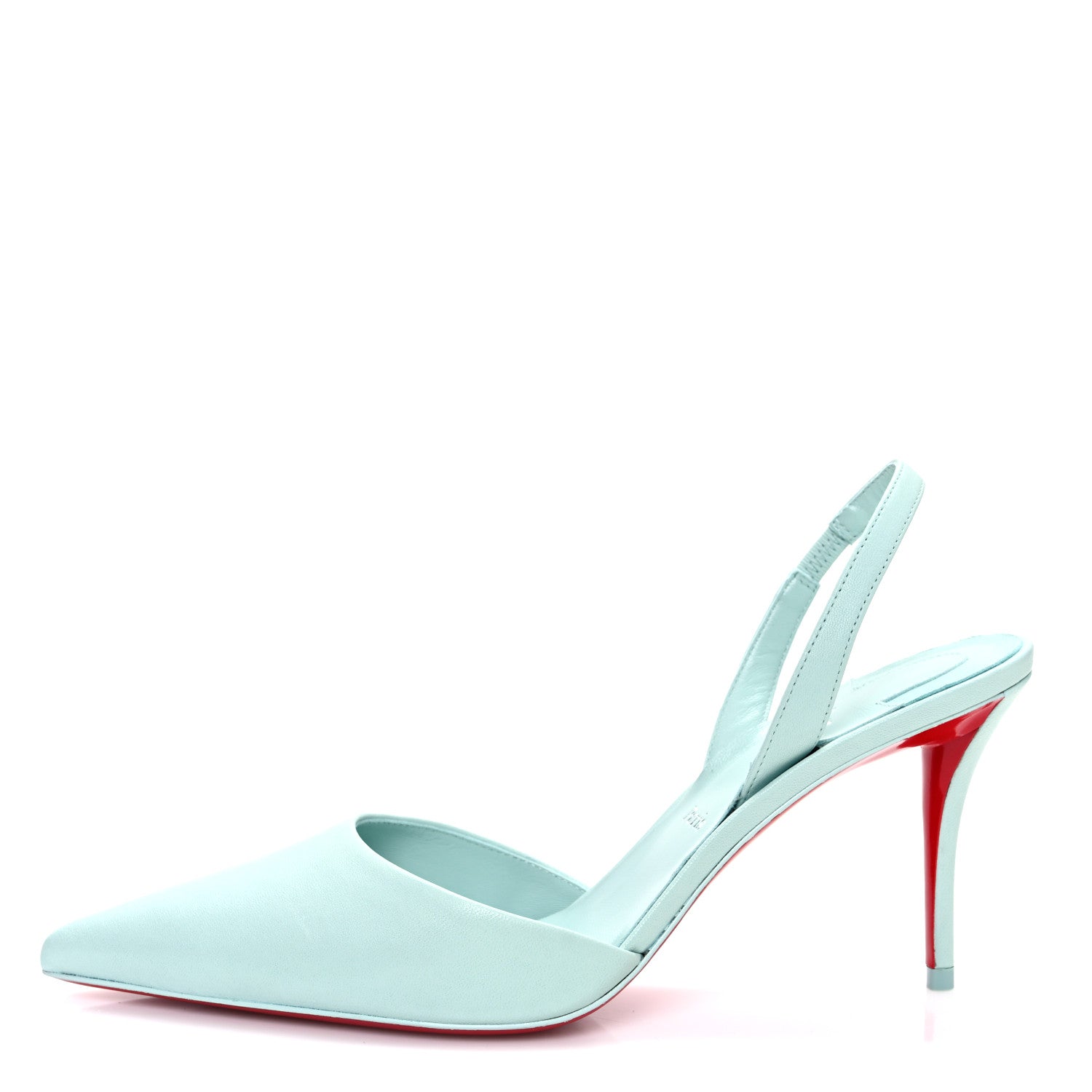 Christian Louboutin Nappa Apostropha 80 Slingback Pumps 38.5 Iceberg 1 of 10
