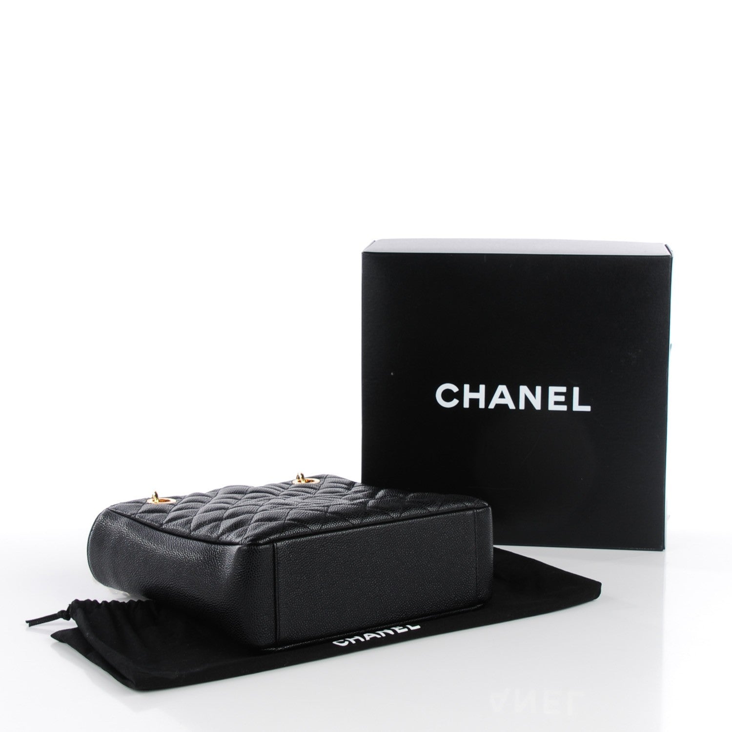 Chanel Caviar Quilted Petit Shopping Tote PST Black 4 of 7