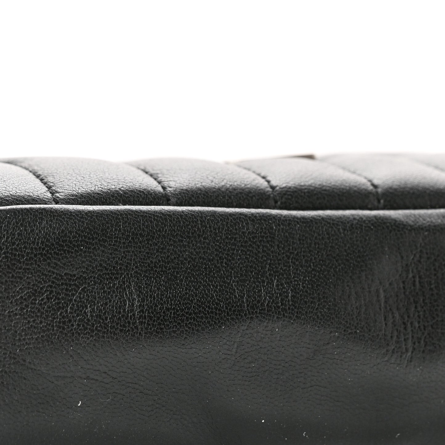 Lambskin Y Quilted Monogram Loulou Cosmetic Case Black
