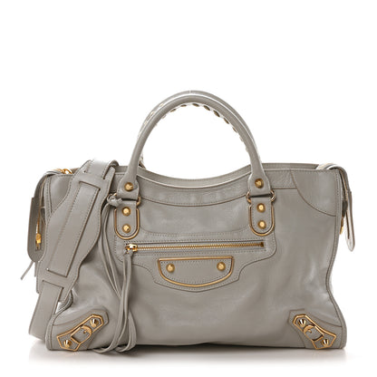 Balenciaga Agneau Gold Metallic Edge Hardware City Gris Glace 1 of 11