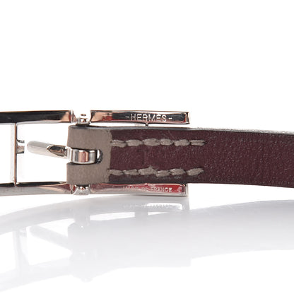 Hermes Swift Behapi Double Tour Bracelet T2 Gris Asphalte Bordeaux 4 of 7