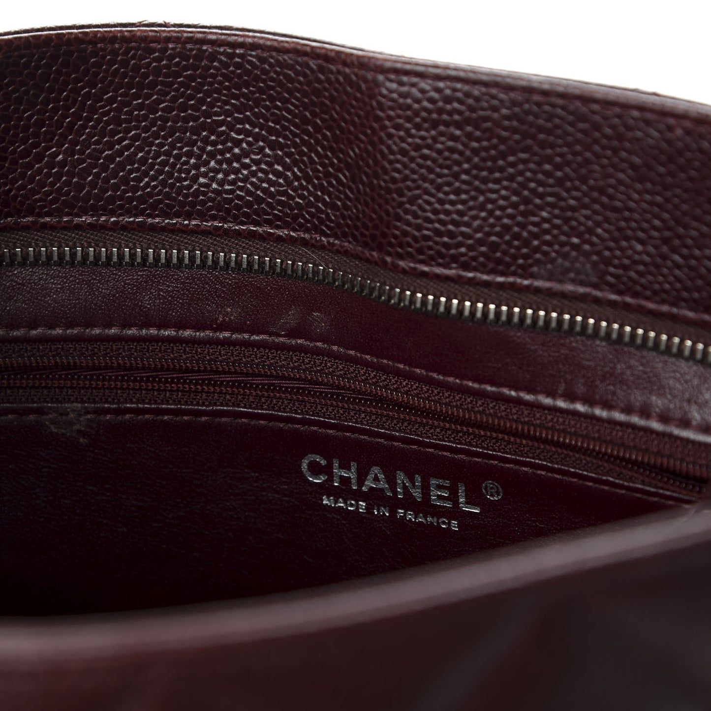 Caviar Quilted Medallion Tote Bordeaux