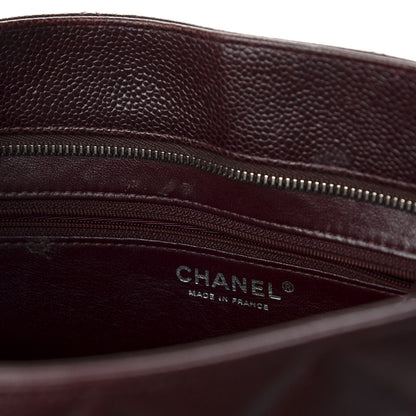 Chanel Caviar Quilted Medallion Tote Bordeaux 6 of 9