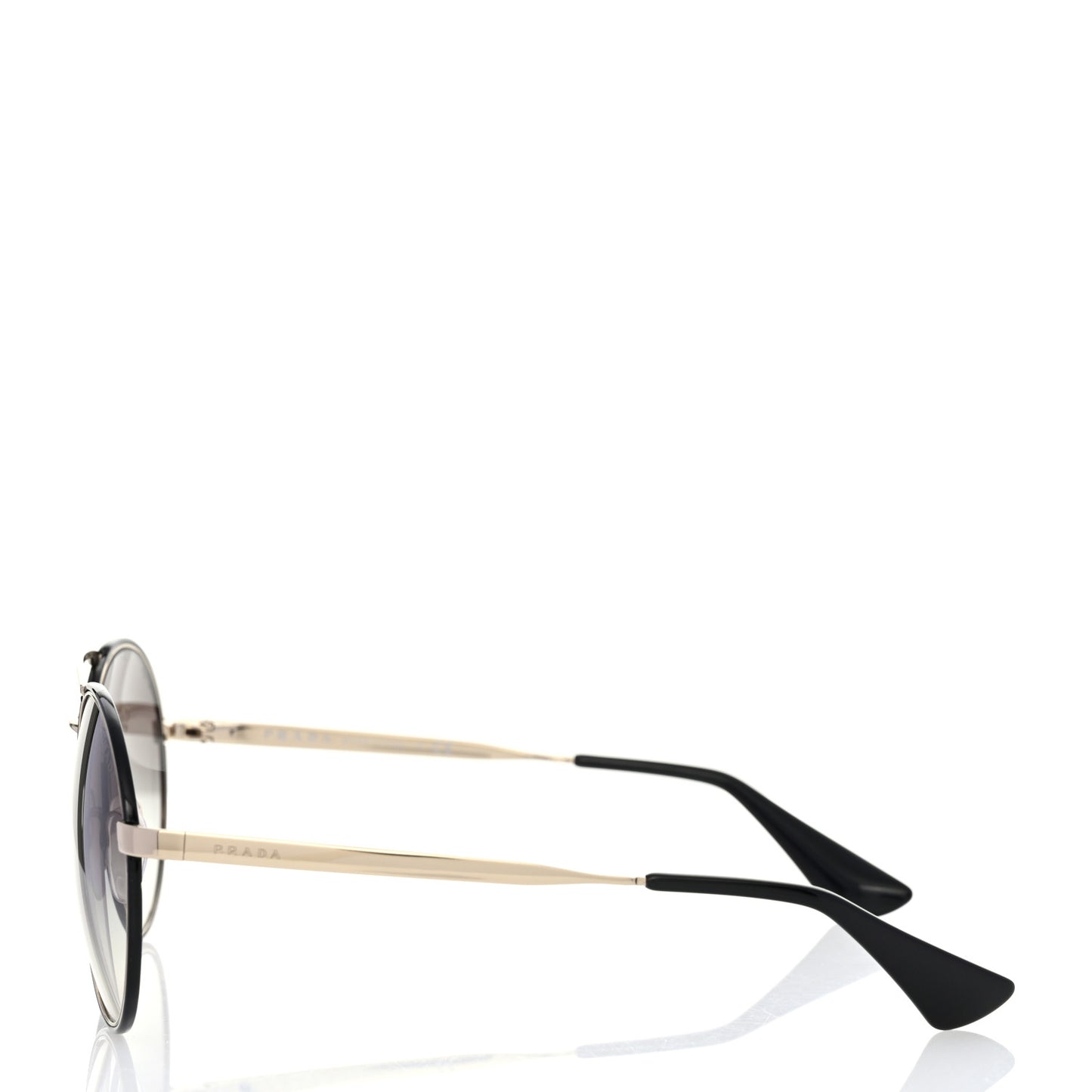 Round Sunglasses SPR 51S Black Silver