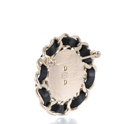 Chanel Lambskin Chain CC Brooch Black 3 of 4
