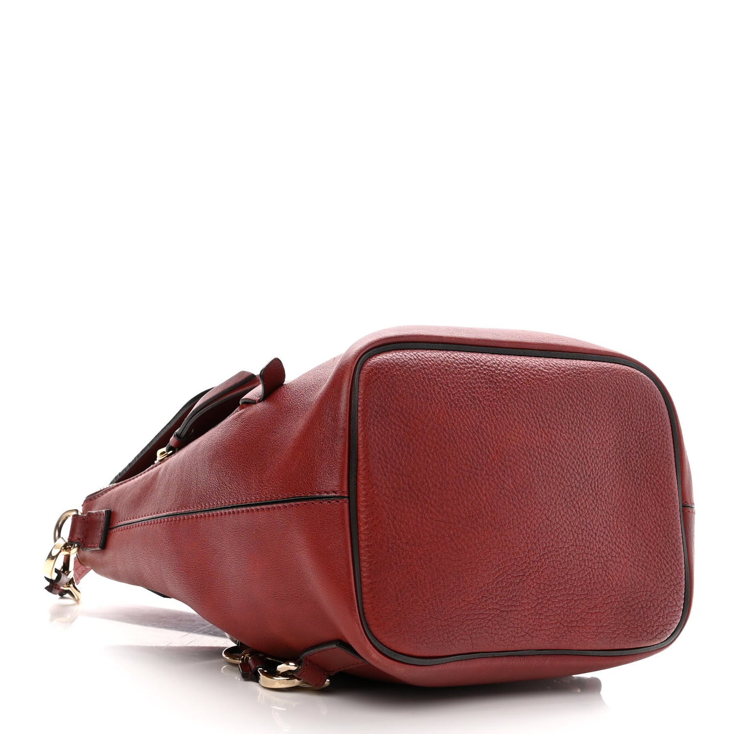 Suede Calfskin Small Faye Backpack Sienna Red