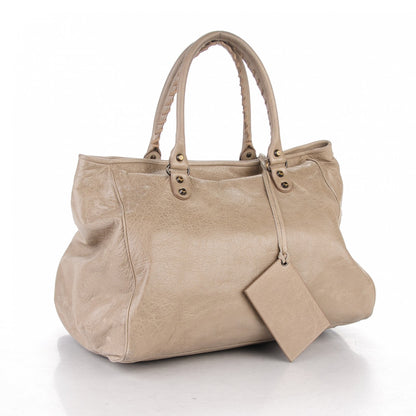 Balenciaga Agneau Classic Hardware Large Sunday Tote Papyrus 3 of 8