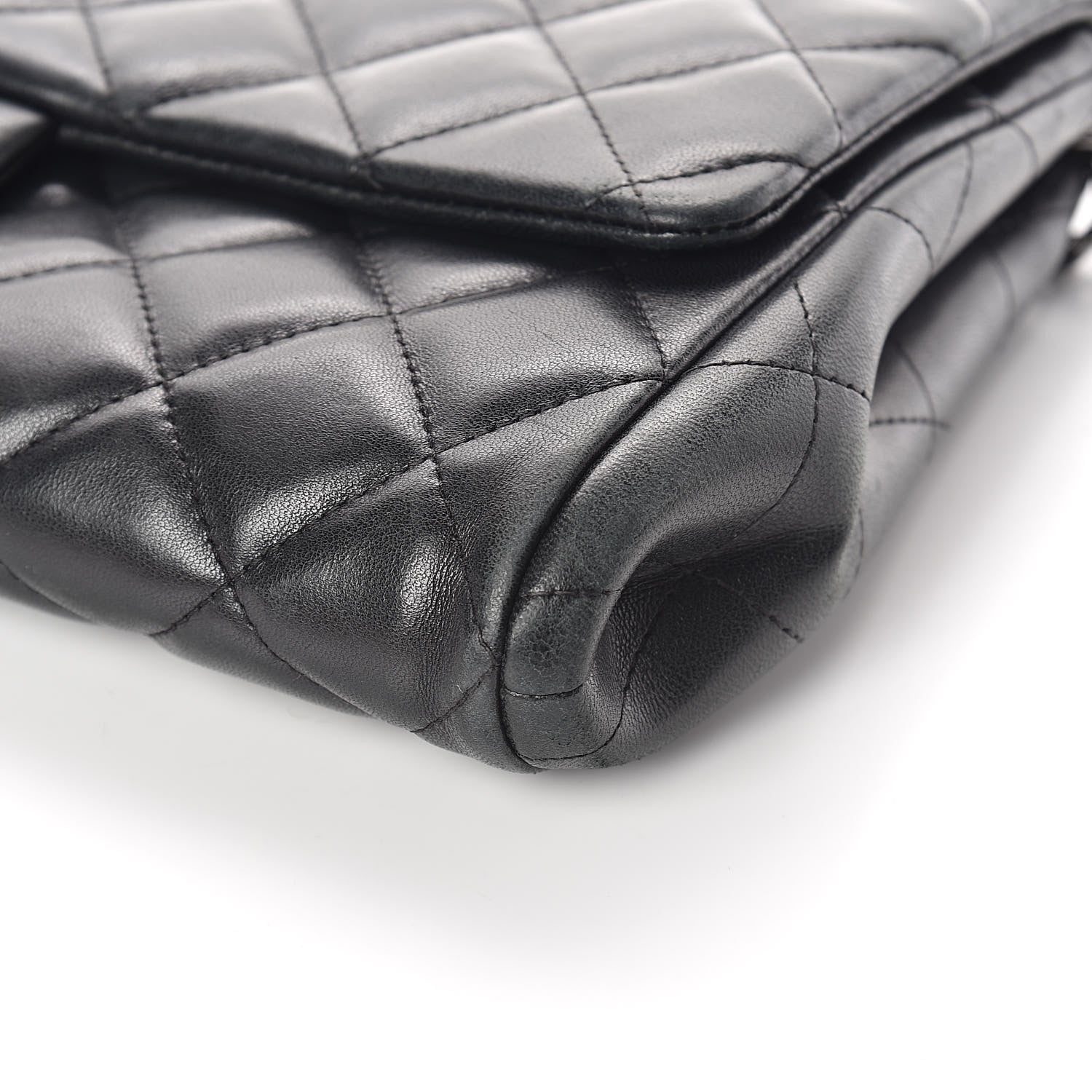 Chanel Lambskin Quilted Clutch With Chain Flap Black 10 of 10