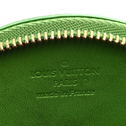 Louis Vuitton Vernis Roses Chapeau Coin Purse Vert Tonic 6 of 6
