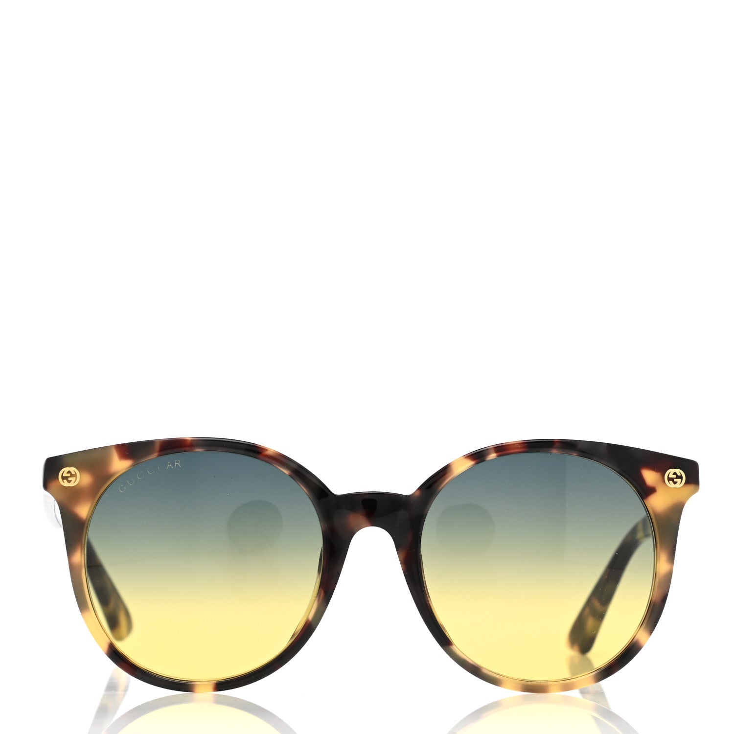 Gucci Round GG0091S Sunglasses Havana 2 of 8