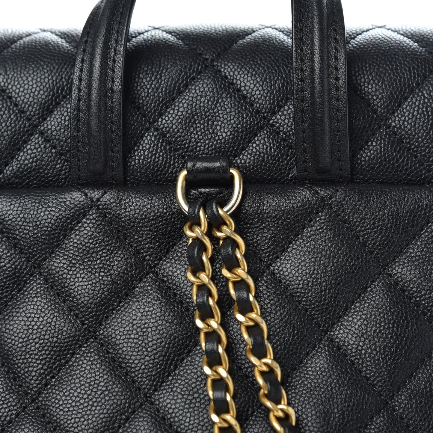 Caviar Quilted Filigree Backpack Black