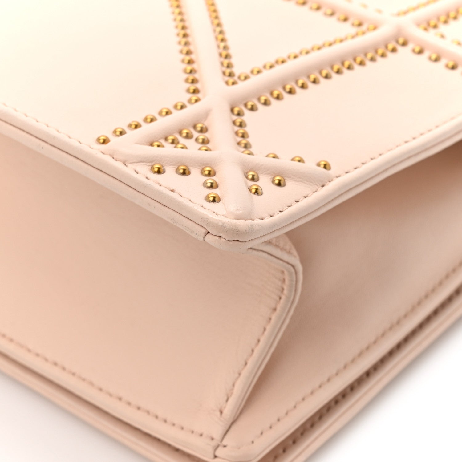 Christian Dior Lambskin Studded Medium Diorama Flap Bag Rose Poudre 13 of 15