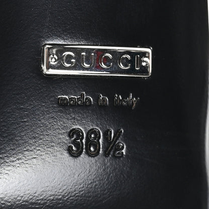Gucci GG Monogram Malaga Kid Crystal Square G 75mm Slingback Pumps 38.5 Beige Blue 7 of 9