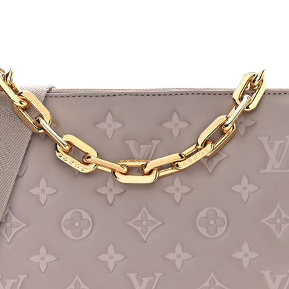 Louis Vuitton Lambskin Embossed Monogram Coussin PM Grey 7 of 8