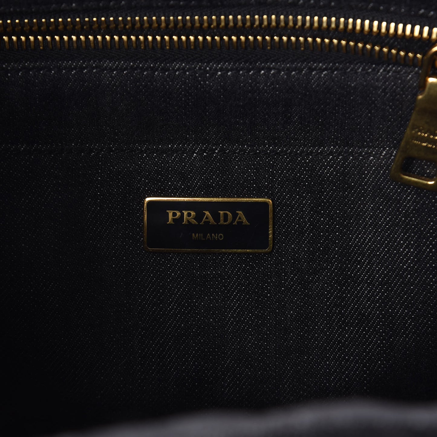 Denim Small Logo Tote Black