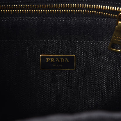 Prada Denim Small Logo Tote Black 6 of 9